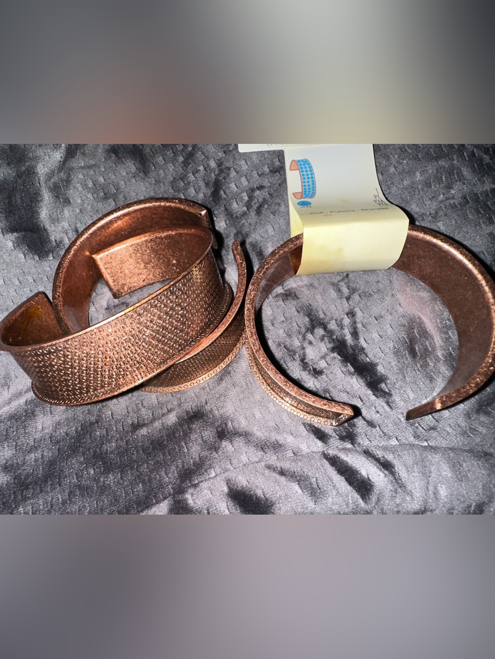 Bundle of 3. Create Your Style Copper-Tone Cuff Bracelet Blan